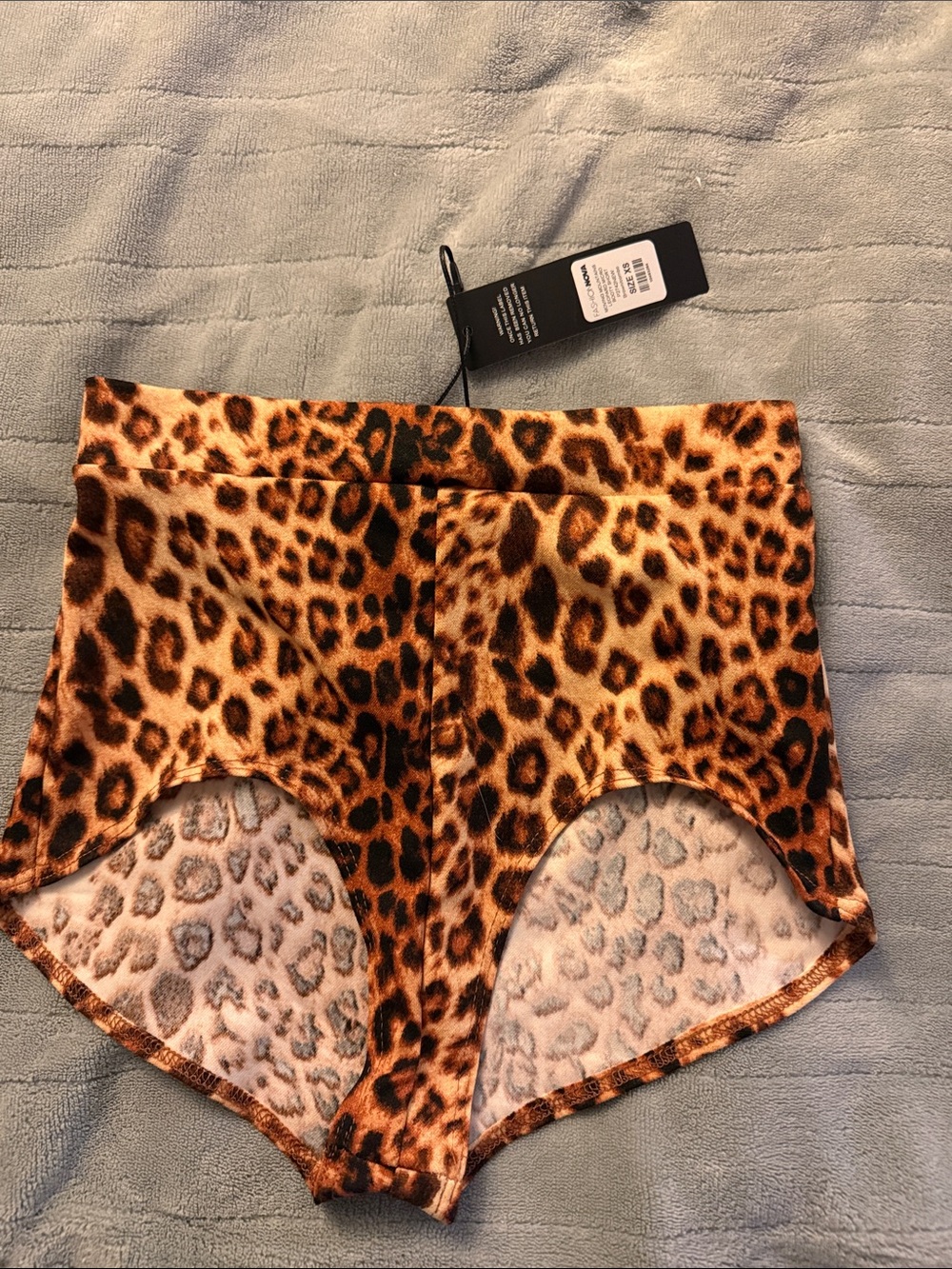 Fashion Nova Leopard Print High Waist Shorts - Brown/Black